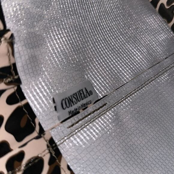 CONSUELA MONA TAN BLACK CHEETAH LEOPARD JAGUAR GRAB GO SHOULDER TOTE BAG - Picture 6 of 6